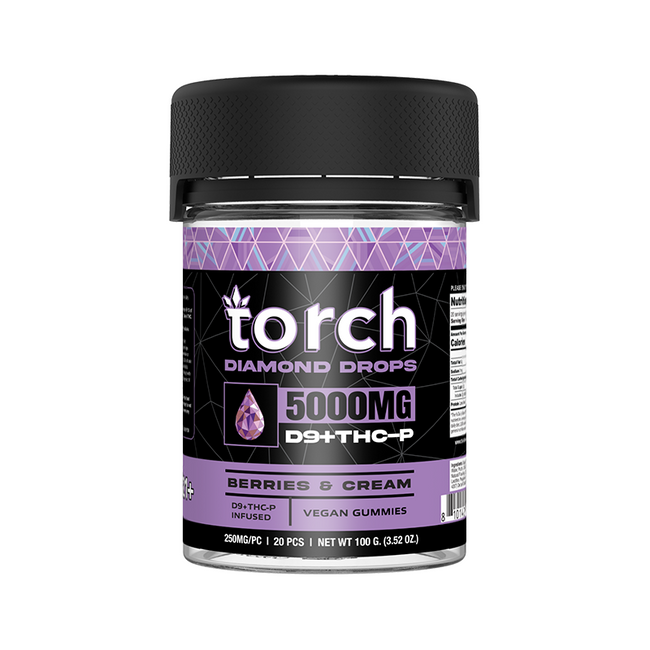 Torch Gummies Berries & Cream | 20ct | 5000mg Best Sales Price - Gummies