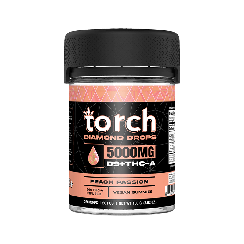 Torch Gummies Peach Passion | 20ct | 5000mg Best Sales Price - Gummies