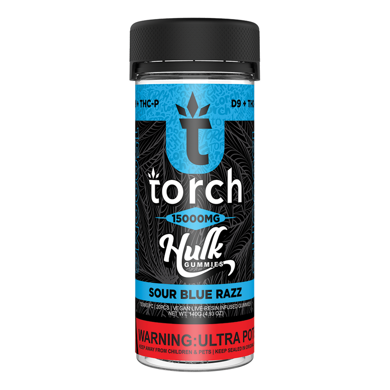 Torch Gummies Sour Blue Razz | 20ct | 15000mg Best Sales Price - Gummies