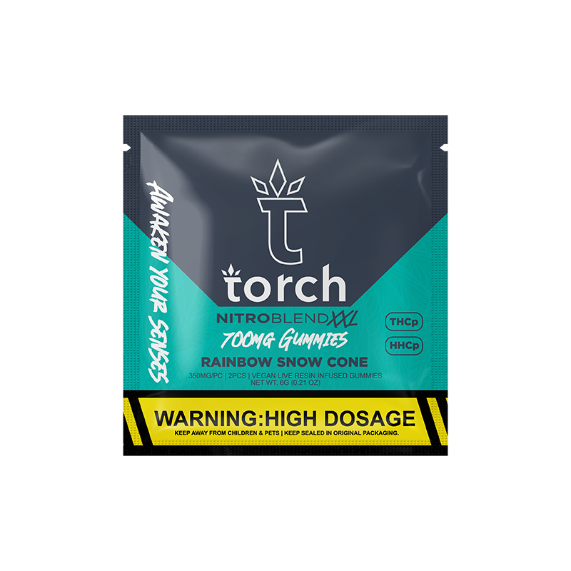 Torch Gummies Rainbow Snow Cone | 2ct | 700mg Best Sales Price - Gummies