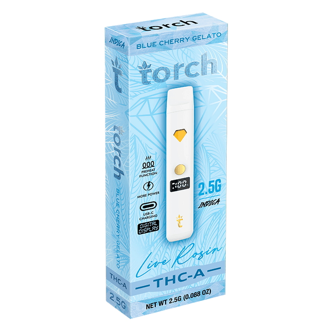 Torch Live Rosin THC-a Blend Blue Cherry Gelato | Indica | 2.5g Best Sales Price - Vape Pens