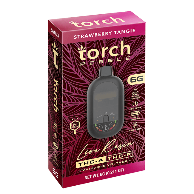 Torch Pebble Live Resin Disposable 6G Strawberry Tangie | Sativa | 6G