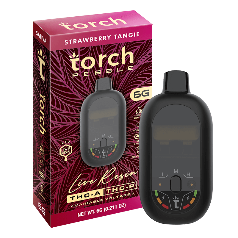 Torch Pebble Live Resin Disposable 6G Strawberry Tangie | Sativa | 6G