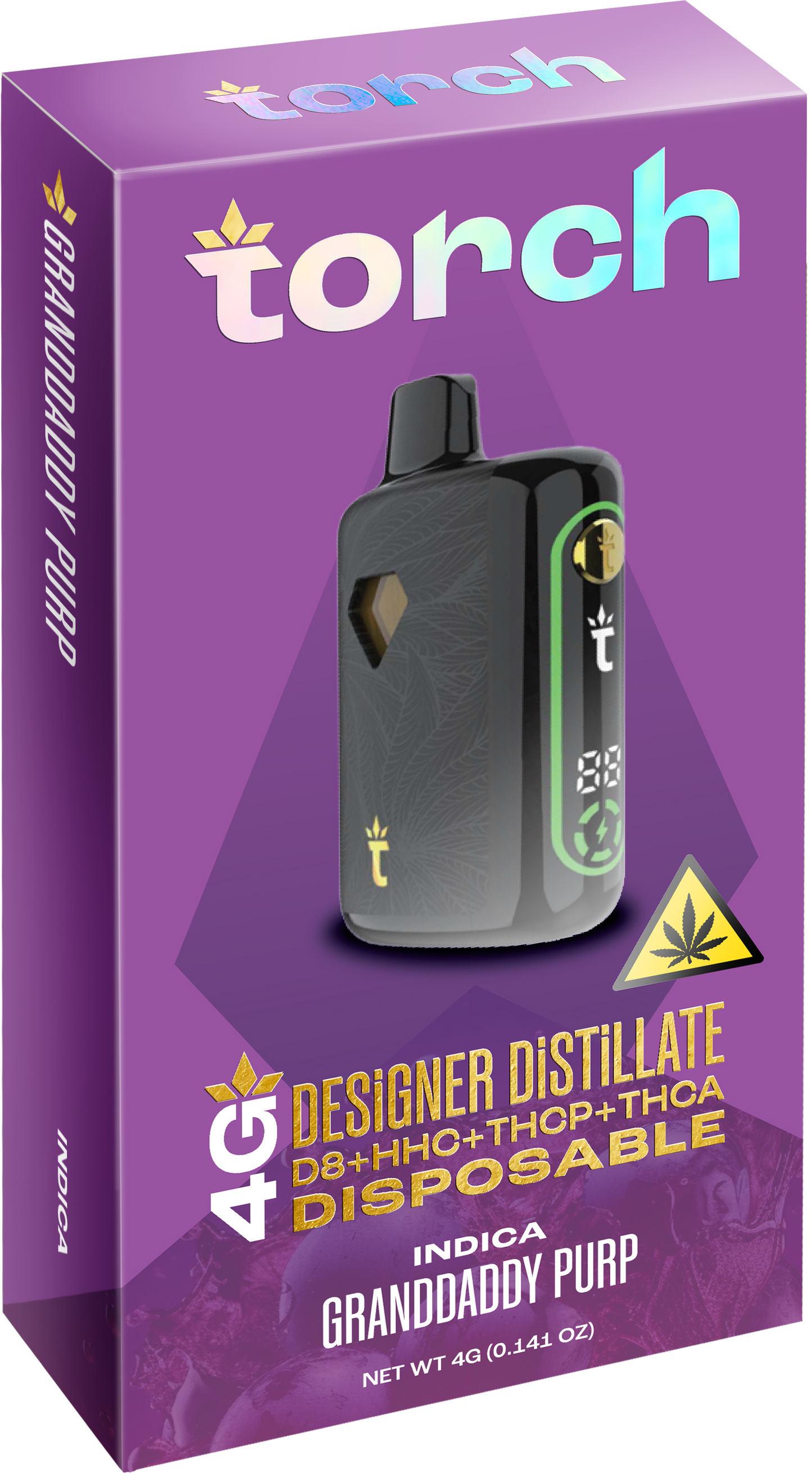 Torch Designer DiSTiLLATE Disposable Granddaddy Purp | Indica | 4g