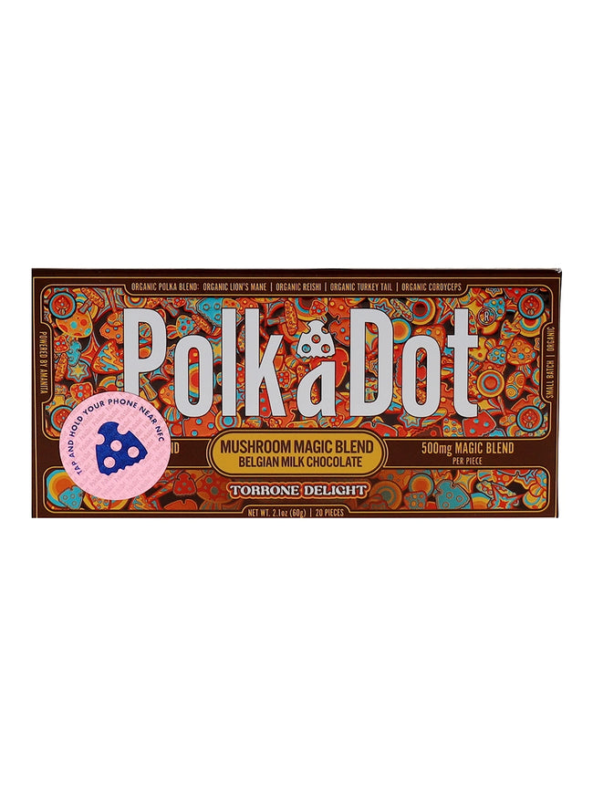 Torrone Delight PolkaDot Magic Mushroom Belgian Chocolate