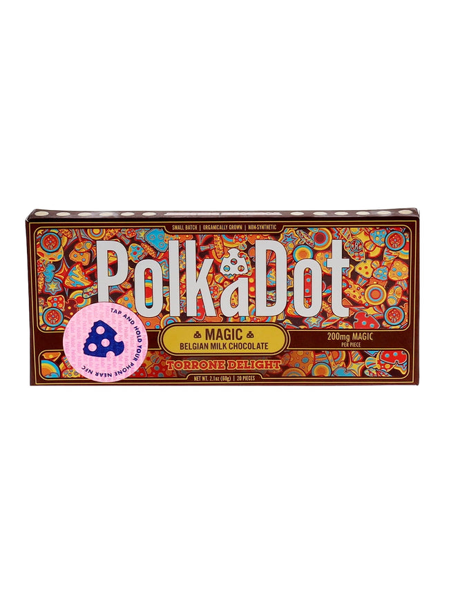 Torrone Delight PolkaDot Magic Mushroom Belgian Milk Chocolate 200mg Magic Per Piece