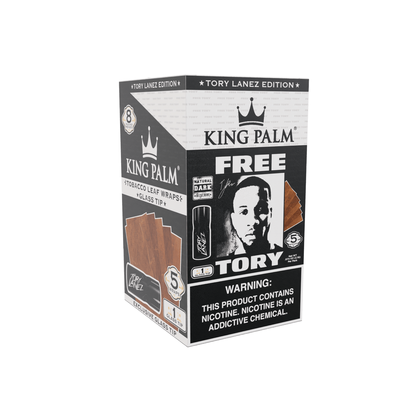 Tobacco Sheets w/Glass Tips – Tory Lanez Edition – Natural King Palm Best Sales Price - Pre-Rolls