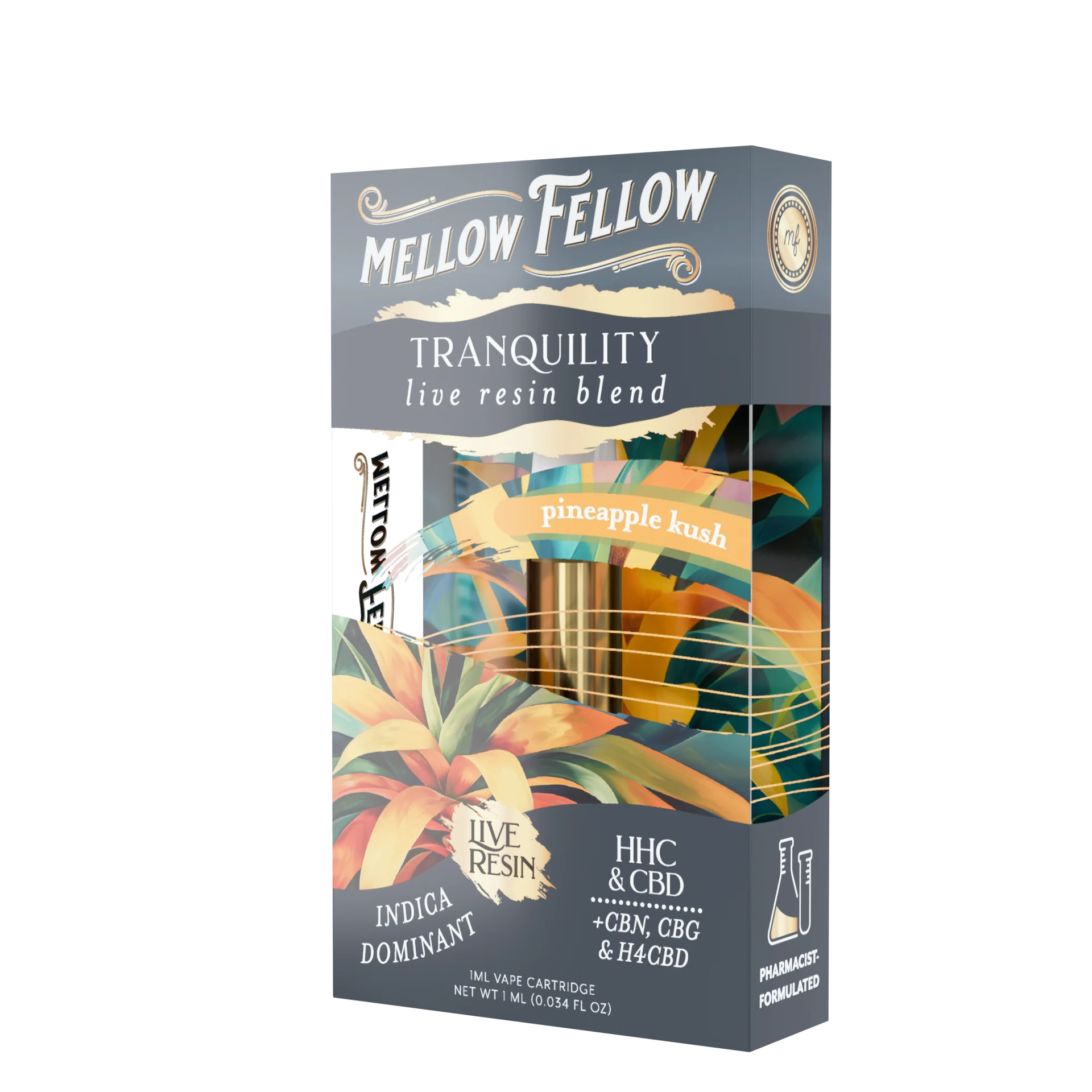 Mellow Fellow Tranquility Blend 1ml Live Resin Vape Cartridge - Pineap ...