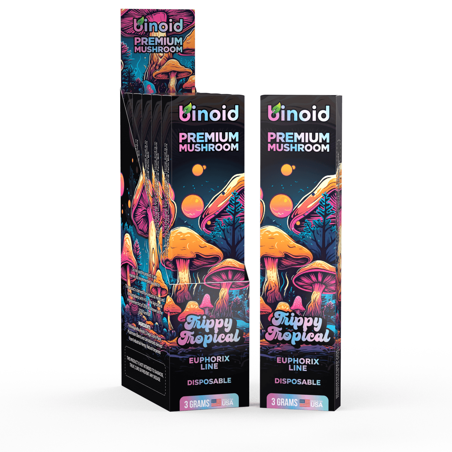 Binoid On Sale: Mushroom Disposable Vapes – 3 Gram