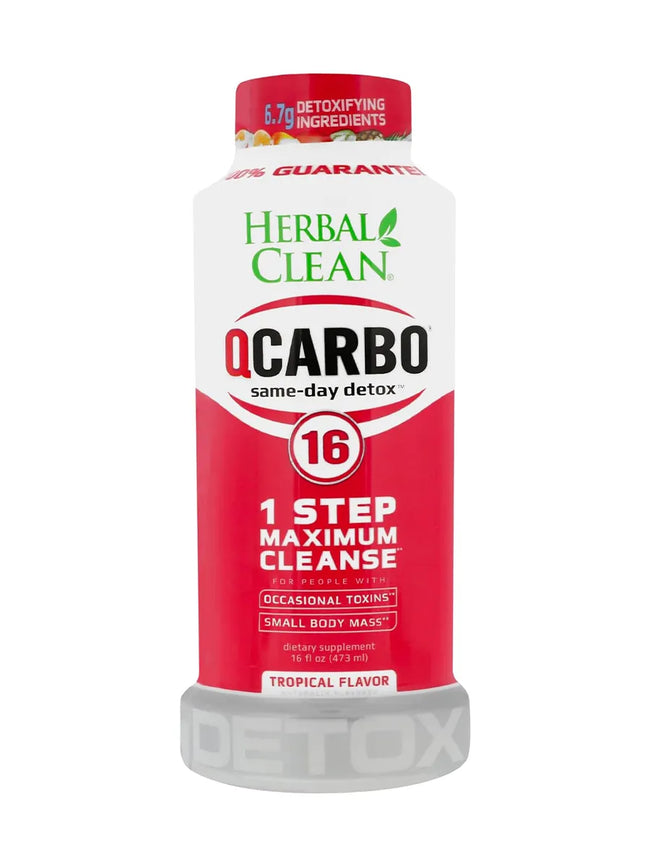 Tropical Herbal Clean QCarbo16 Same-Day Premium Detox Drink 16 Fl Oz