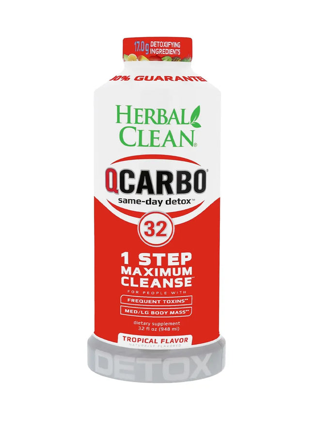 Tropical Herbal Clean QCarbo32 Same-Day Premium Detox Drink 32 Fl Oz