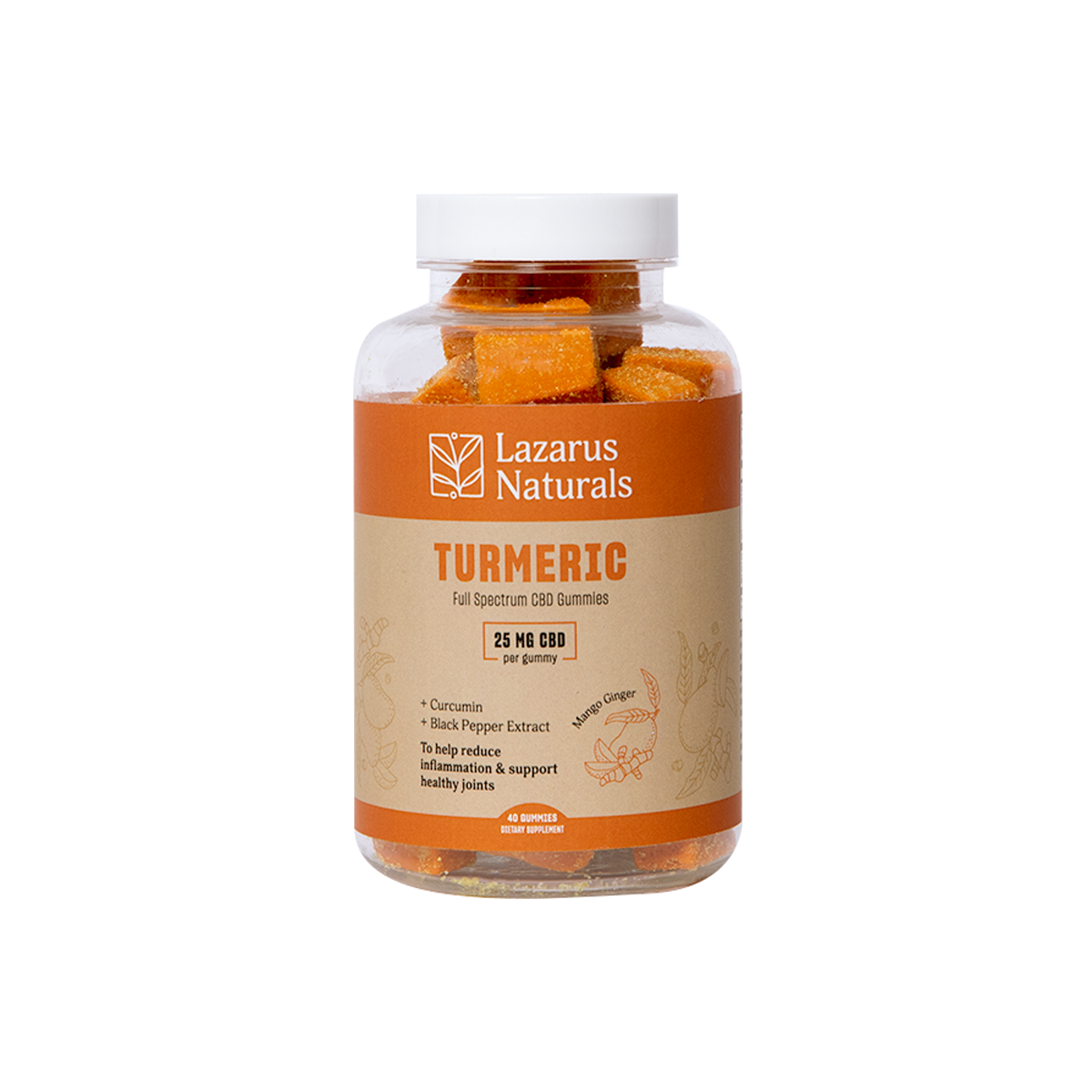 Lazarus Naturals CBD GUMMIES, TURMERIC