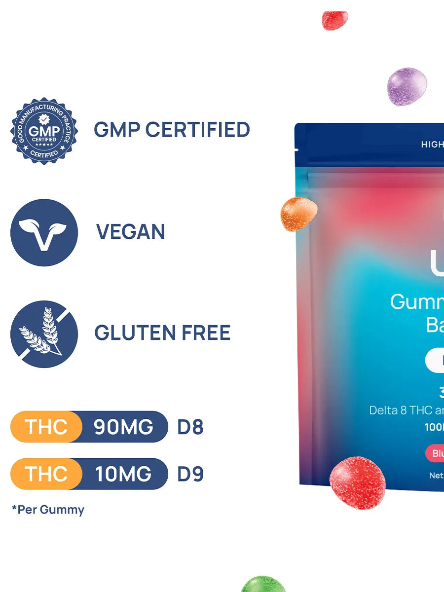 Berry Burst URB Gummy Getaway Barbados Delta 8/9 Gummies 3500MG