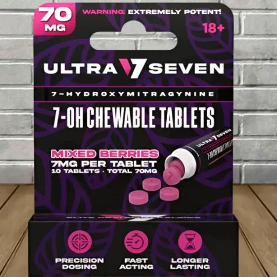 7Tabz 7-Hydroxymitragynine Max Potency Kratom Tablets 65mg