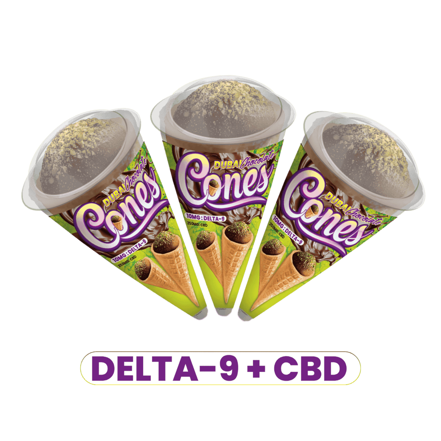 A Gift From Nature DELTA 9 CONES - DUBAI CHOCOLATE - 10MG