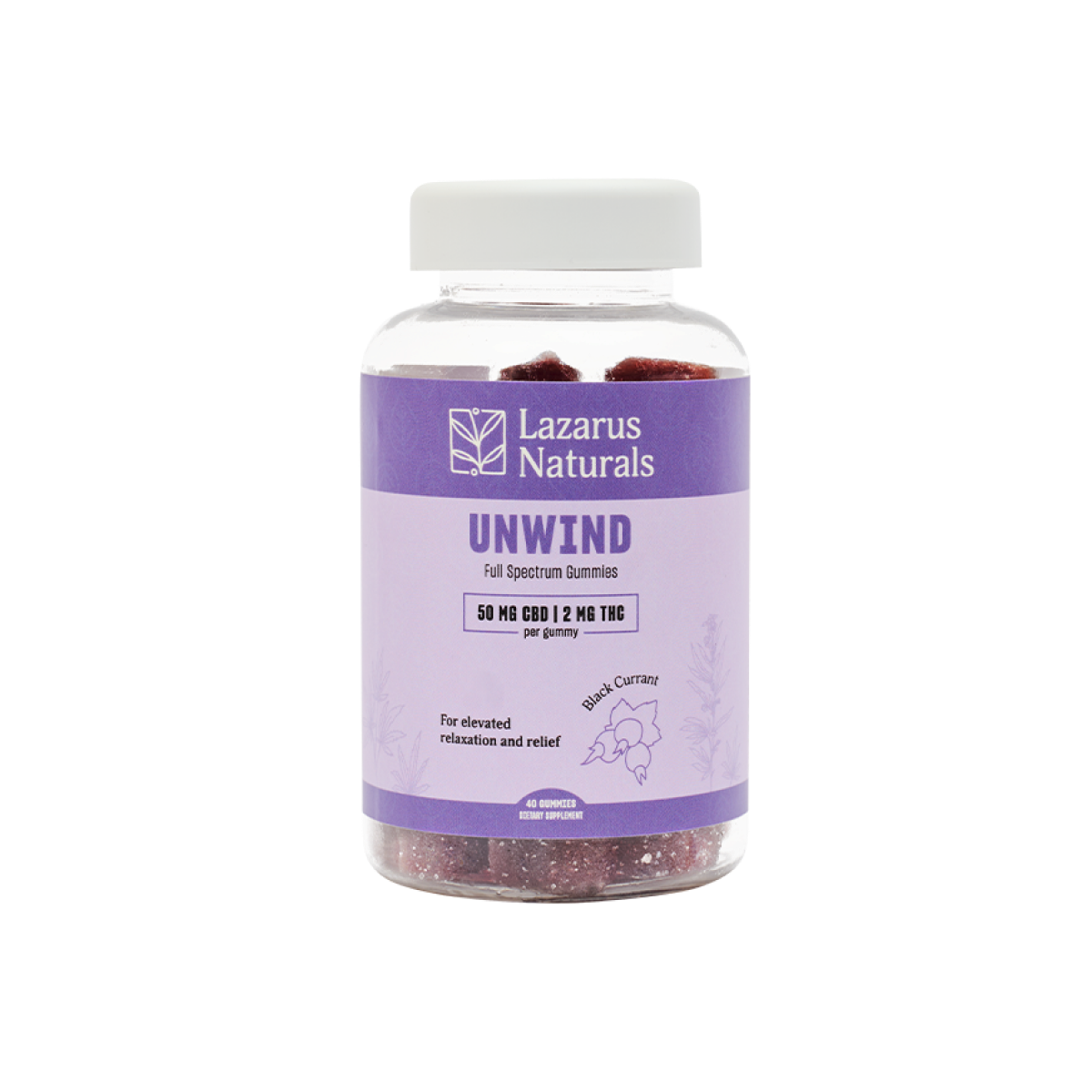 Lazarus Naturals CBD+THC GUMMIES, UNWIND