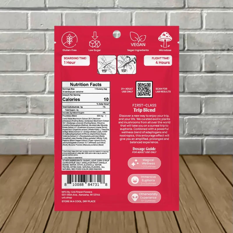 Urb Trippin Gummies Exotics | Mushrooms 8000mg