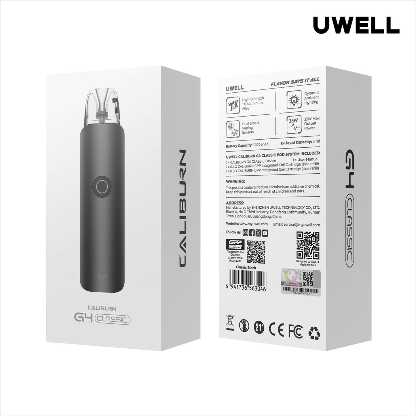 Uwell Caliburn G4 Classic Pod Kit