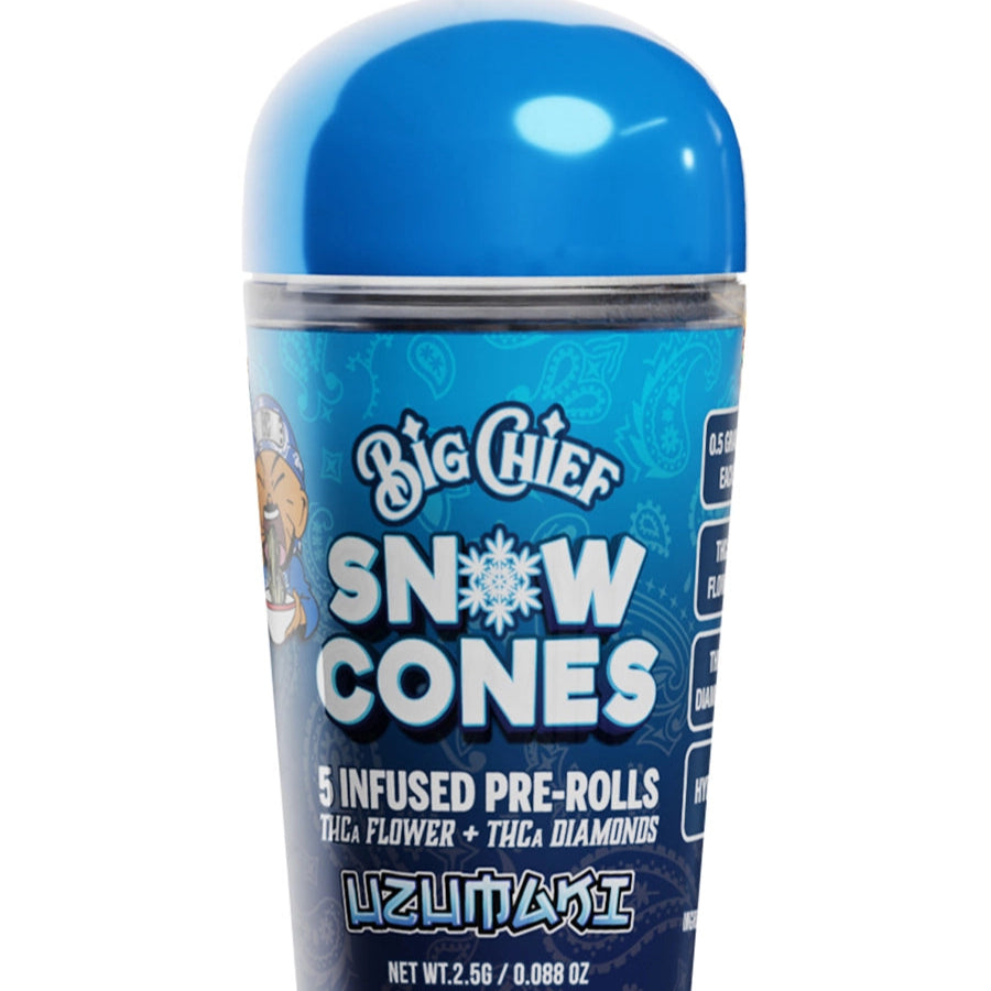 Uzumaki Big Chief Snow Cones Infused Pre-Rolls THCa Flower+THC-A Diamonds 2.5G