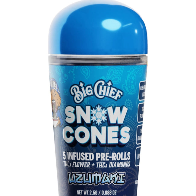 Uzumaki Big Chief Snow Cones Infused Pre-Rolls THCa Flower+THC-A Diamonds 2.5G