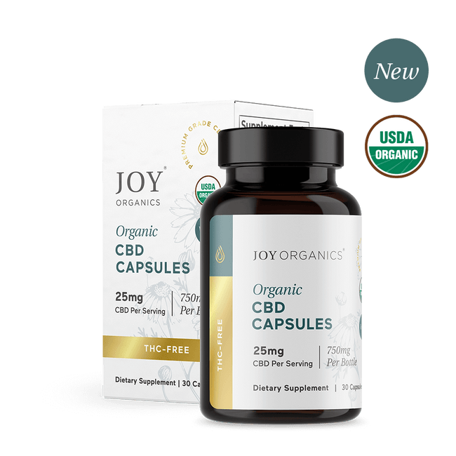 Joy Organics Organic 25mg CBD Capsules