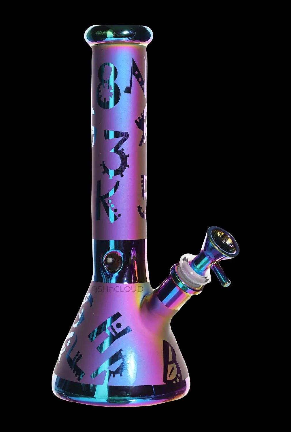 Smoke Cartel Electro Plated Beaker Water Pipe - 10 in.