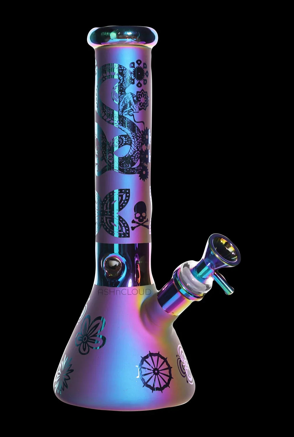 Smoke Cartel Electro Plated Beaker Water Pipe - 10 in.