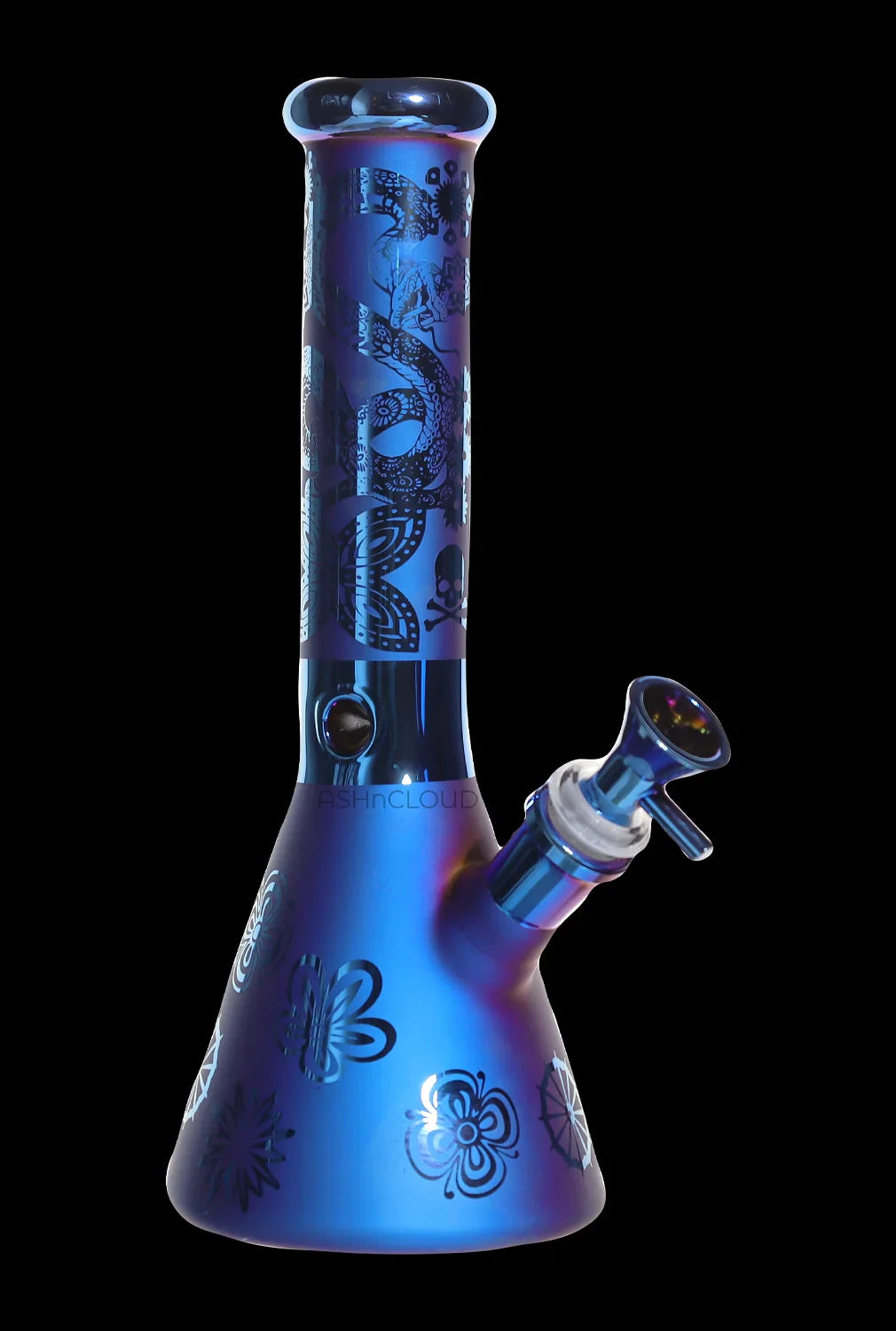 Smoke Cartel Electro Plated Beaker Water Pipe - 10 in.