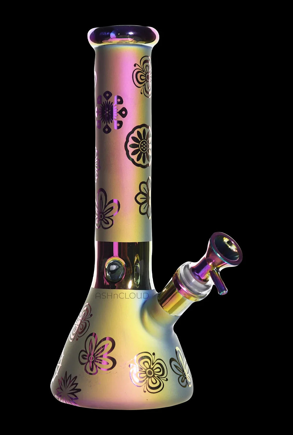 Smoke Cartel Electro Plated Beaker Water Pipe - 10 in.