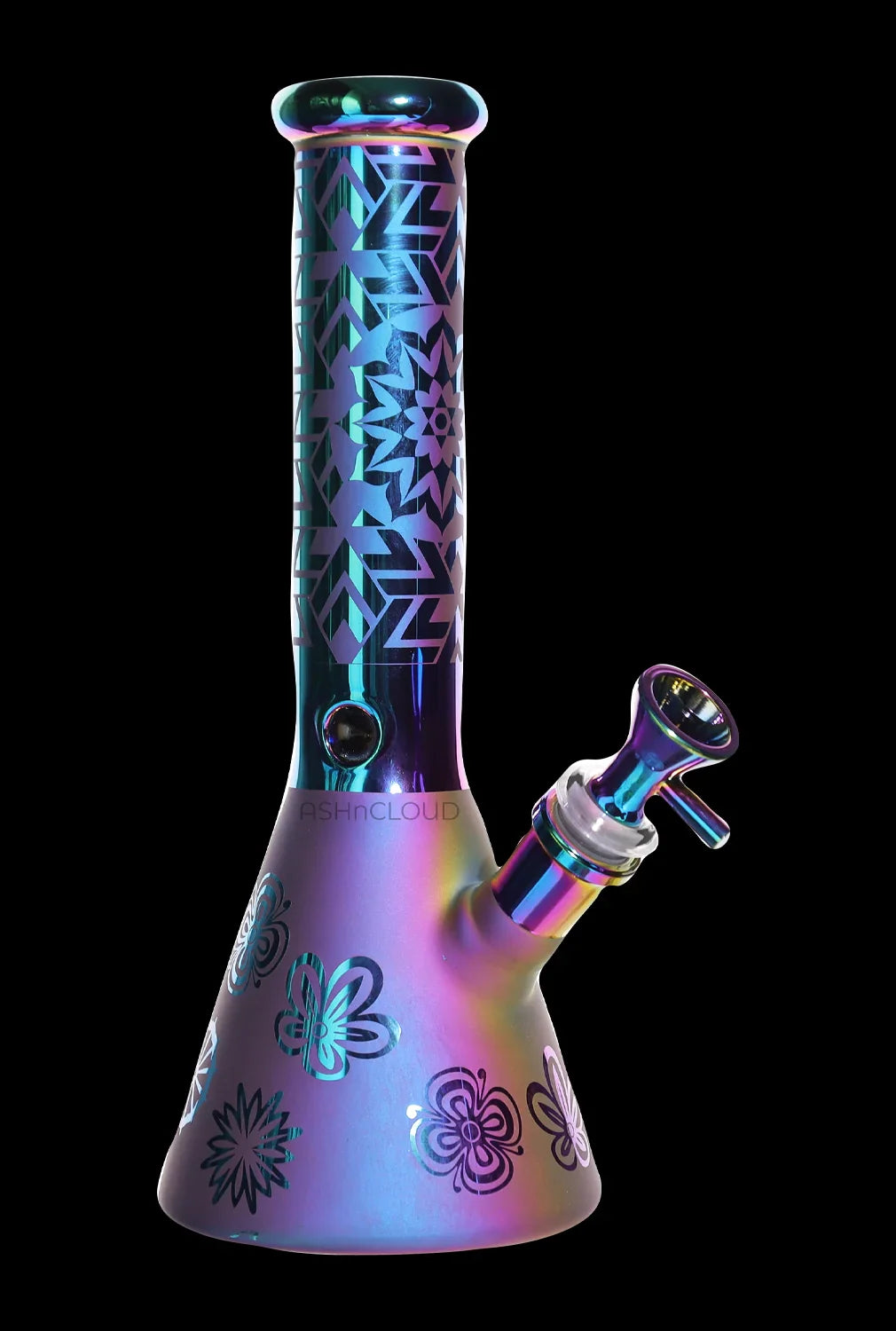 Smoke Cartel Electro Plated Beaker Water Pipe - 10 in.