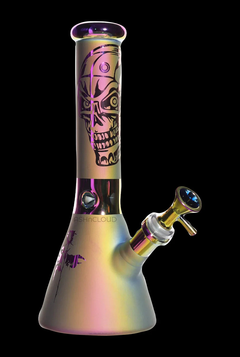 Smoke Cartel Electro Plated Beaker Water Pipe - 10 in.