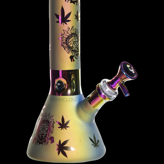Smoke Cartel Electro Plated Beaker Water Pipe - 10 in.
