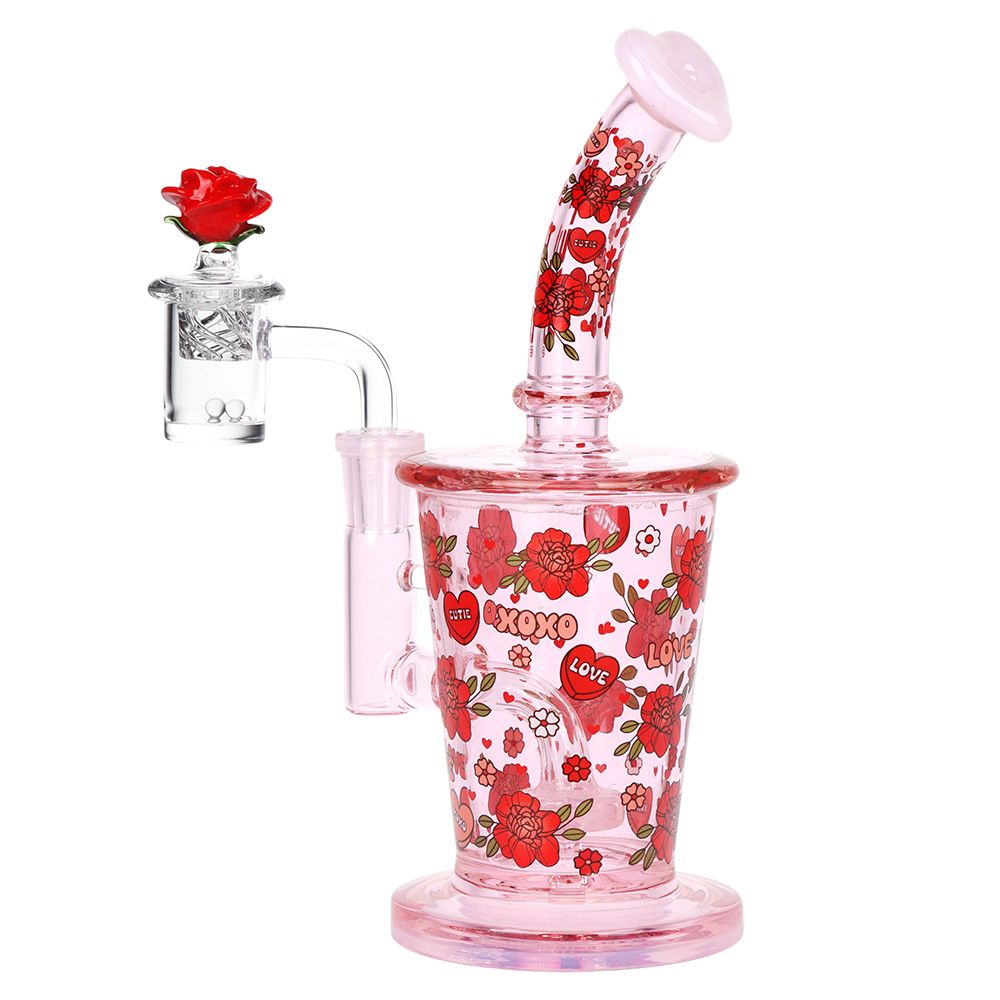 Pulsar Valentine's Rose Glass Dab Rig Set