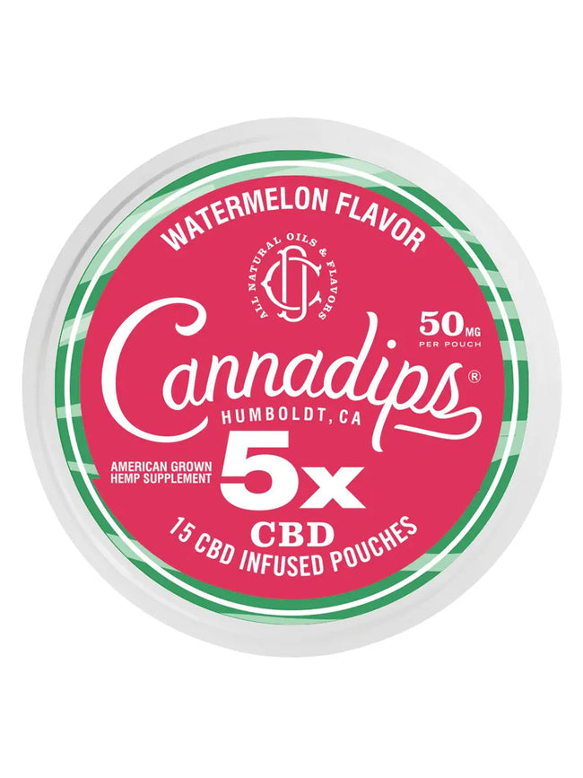Watermelon Cannadips 5X CBD Infused Pouches 15ct 750MG