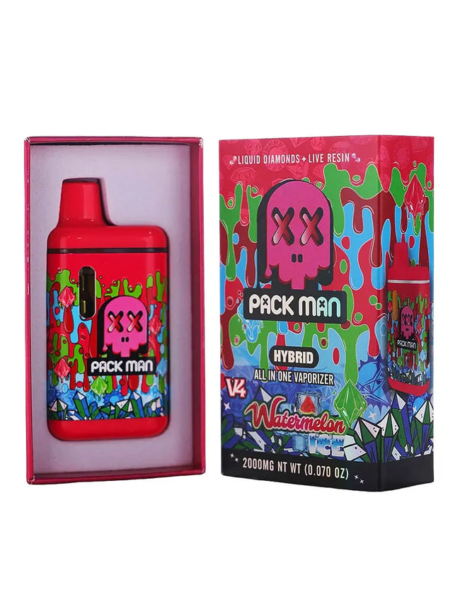 Watermelon Ice Pack Man V4 Liquid Diamonds Live Resin Vaporizer 2000MG