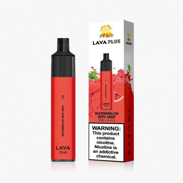 Lava Plus 2600 Puffs Disposable - Watermelon with Mint Best Sales Price - Disposables
