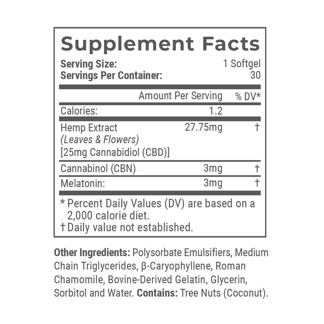 Joy Organics 25mg CBD Sleep Softgels