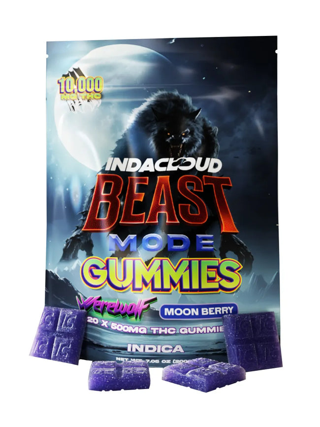 Werewolf Moon Berry IndaCloud Beast Mode Gummies 20ct 10000MG