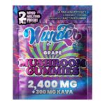 Wunder High Potency Mushroom Gummies Grape+Kava