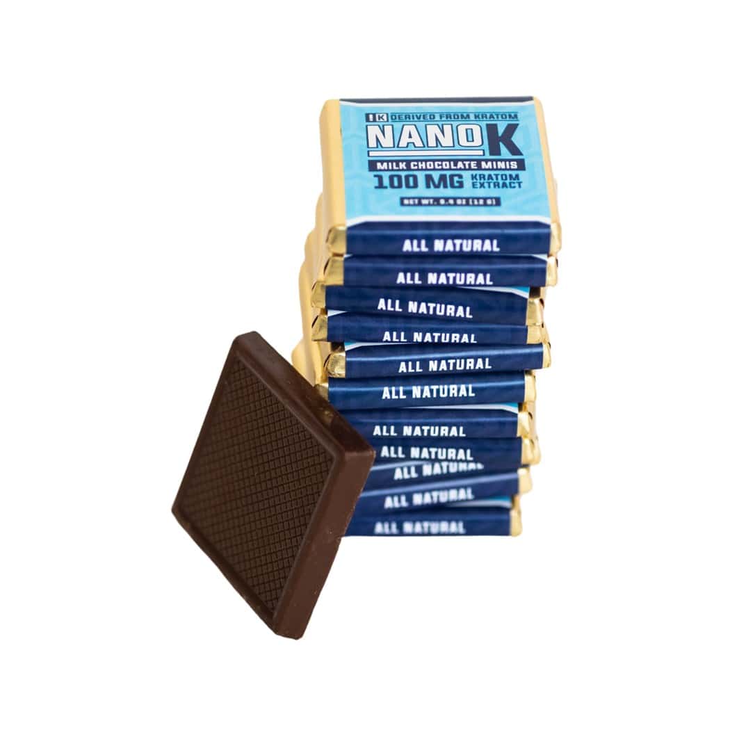 Nano K Kratom Extract Milk Chocolate Minis (3ct Bag) Best Sales Price - Gummies