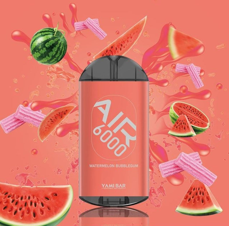 Yami Bar Air 6000 Disposable 6000 Puffs - Watermelon Bubblegum Best Sales Price - Disposables