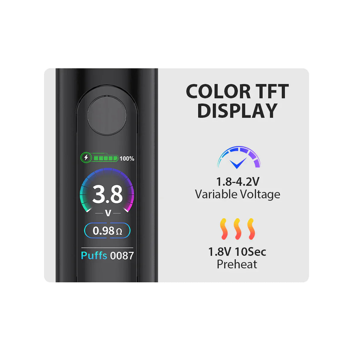Yocan Ziva 2.0 - 510 Battery w/ Auto Mode-13% OFF