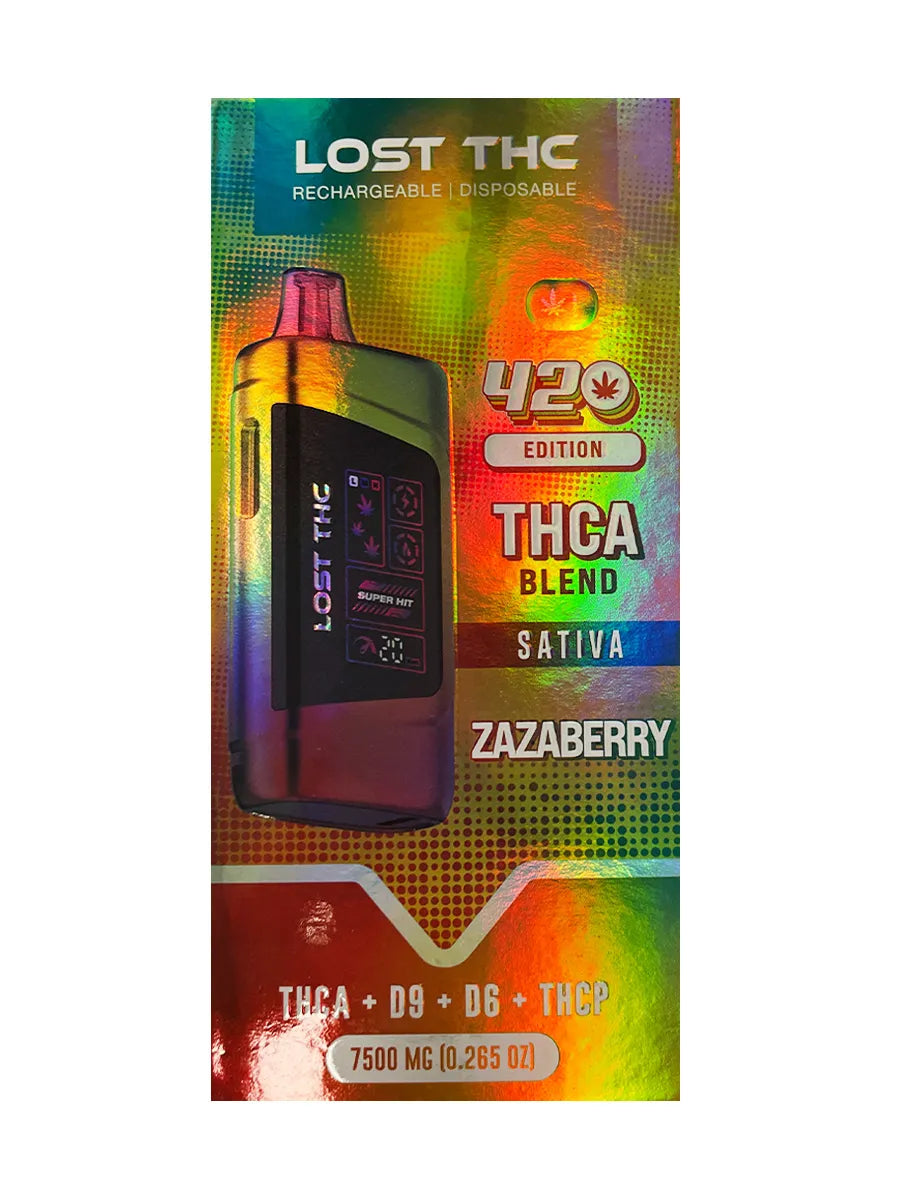 Zazaberry Lost THC 420 Edition THCA Blend Rechargable Disposible 7500MG