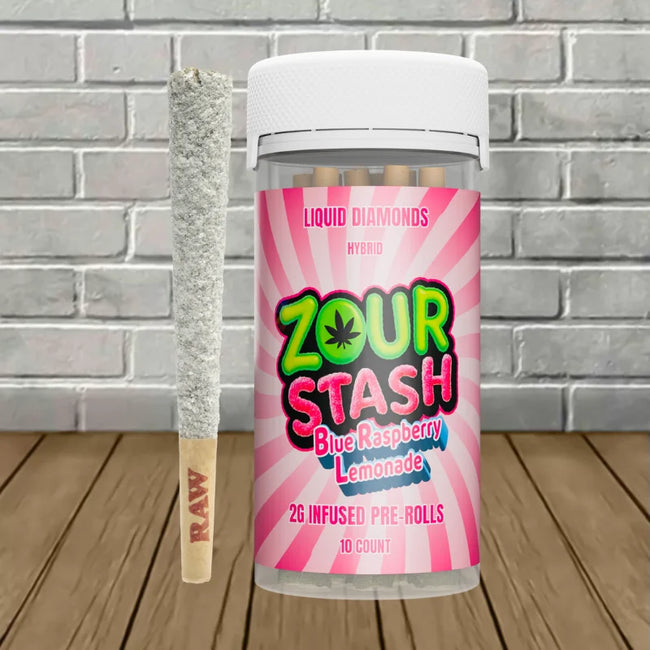 Zour Stash Liquid Diamonds THCa 2g Prerolls | 10ct