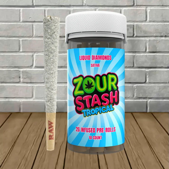 Zour Stash Liquid Diamonds THCa 2g Prerolls | 10ct