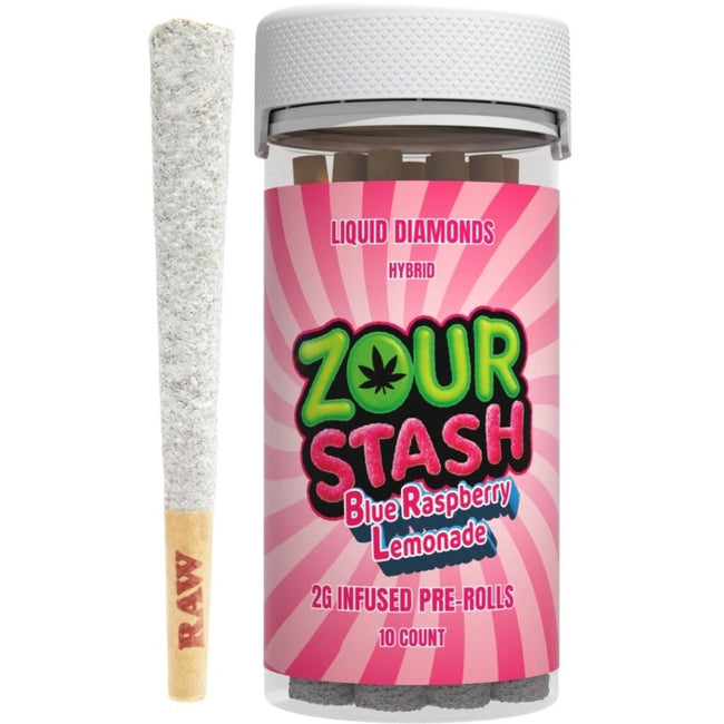 Zour Stash THCa Liquid Diamonds Pre-rolls 2g 10ct