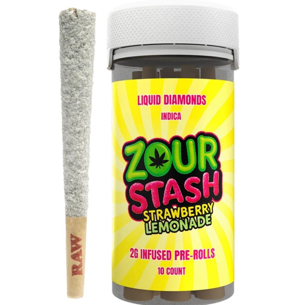 Zour Stash THCa Liquid Diamonds Pre-rolls 2g 10ct