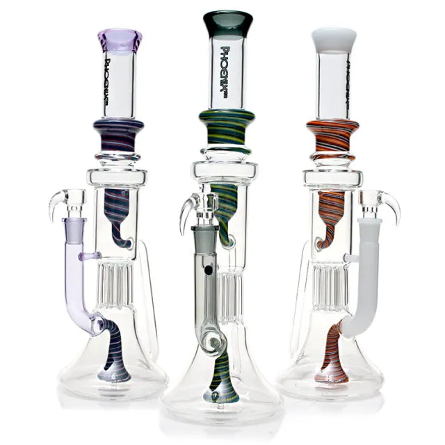 Phoenix Star 16 Inches Recycler Bong With Reinforced 8 Arms Pillar Perc & Showerhead Perc Best Sales Price - Bongs