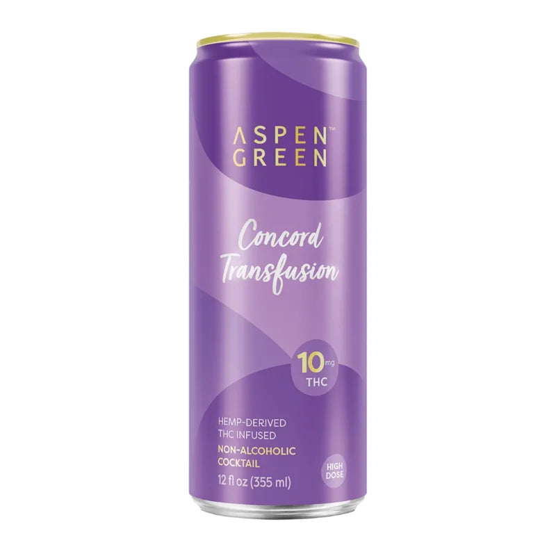 Aspen Green Concord Transfusion 5MG or 10MG Hemp-Derived THC, Non-Alcoholic Cocktail