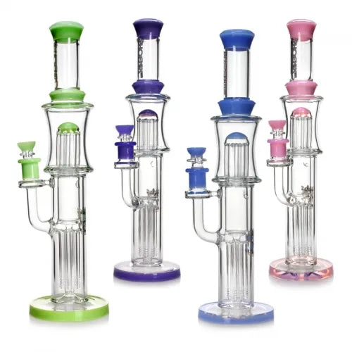 Phoenix Star 13.5 Inches Percolator Bong With Birdcage Perc & Inline Diffuser Perc Best Sales Price - Bongs